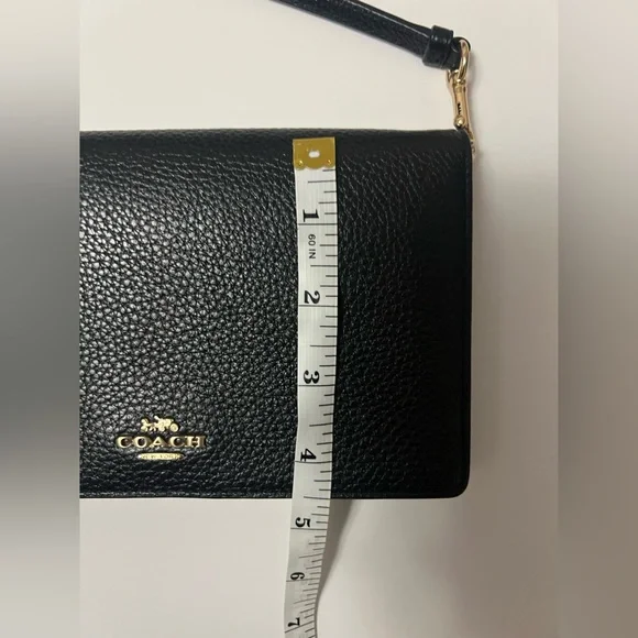 Coach Black Anna Foldover Clutch Crossbody - Picture 11 of 11